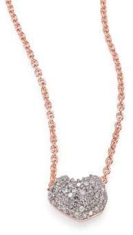 Monica Vinader Nura Mini Heart Diamond Pendant Necklace