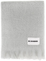 Thumbnail for your product : Jil Sanderand Grey Mohair and Wool Scarf