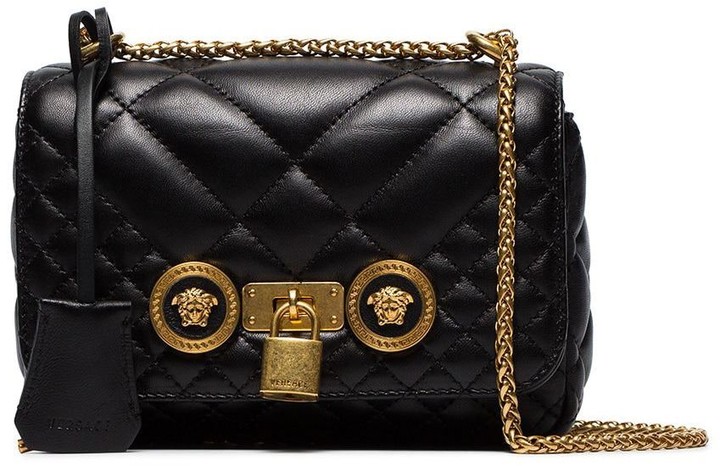 versace small leather shoulder bag