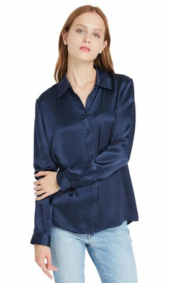 Navy Silk Blouse | Shop the world’s largest collection of fashion ...