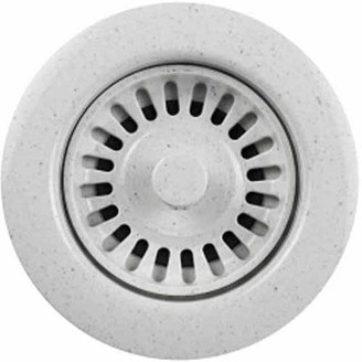 Houzer 190-9266 Speckled Granite Sink Strainer for 3.5-Inch Drain Openings, White