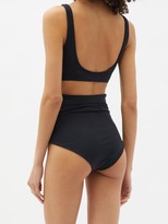 Thumbnail for your product : Mara Hoffman Lira Scoop-neck Recycled Fibre-blend Bikini Top - Black
