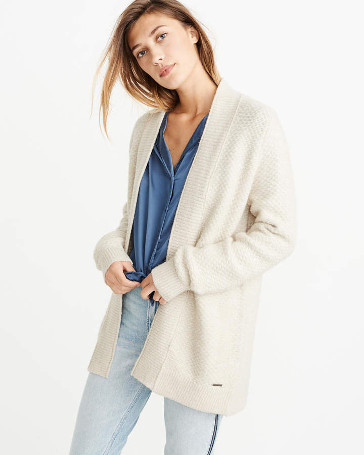 abercrombie puff sleeve cardigan