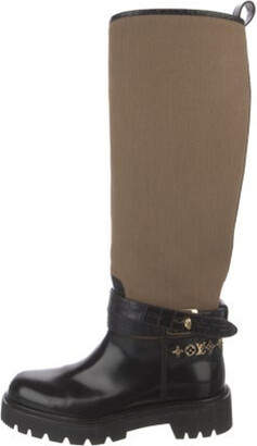 Louis Vuitton Monogram Leather Combat Boots - ShopStyle