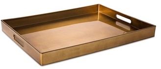 Threshold Rectangle 13x18in Plastic Serving Tray Metallic Gold