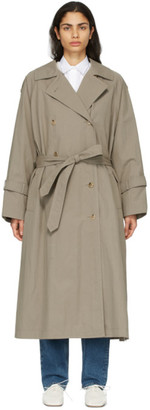 taupe raincoat