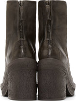 Thumbnail for your product : Marsèll Grey Leather Asphalt Block Heel Boots