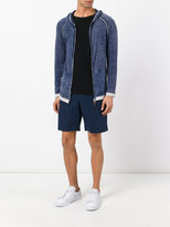 Thumbnail for your product : N.Peal printed long sleeve hoodie - men - Silk/Cashmere - S