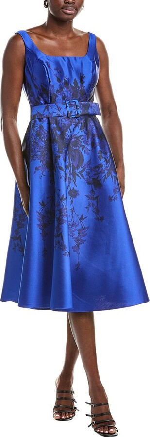 Rene Ruiz Collection Belted A-Line Midi Dress