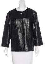 Thumbnail for your product : Chanel Logo Embossed Lambskin Jacket