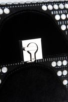 Thumbnail for your product : Giorgio Armani Runway Shoulder Bag In Leather And Velvet With Pearls
