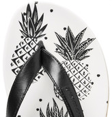 Thumbnail for your product : Dolce & Gabbana Pineapple-Printed Leather Flip Flops