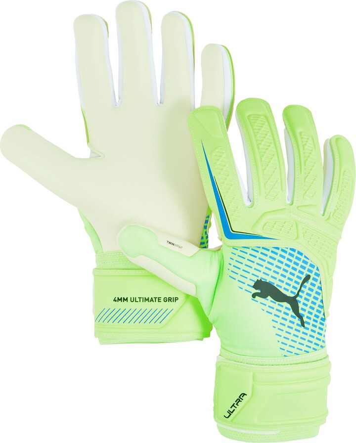 PUMA Adult FUTURE Protect Hybrid Goalkeeper Gloves, Men's, Size 8, Green/Blue