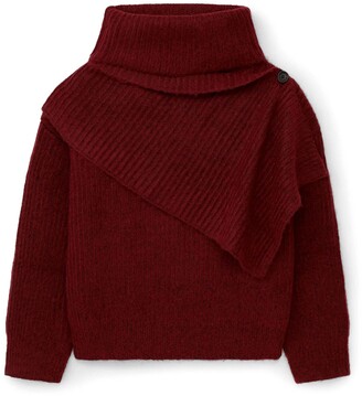 Women's Turtleneck Scarf Sweater