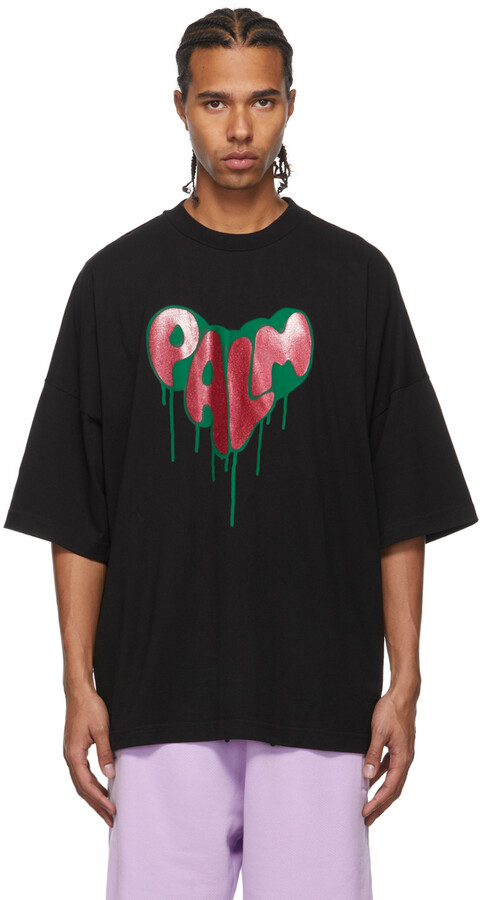 palm angels spray t shirt pink