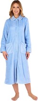 Thumbnail for your product : Slenderella Ladies Button Up Coral Fleece Dressing Gown Bath Robe with Waffle Detail Small (Pink)
