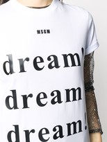 Thumbnail for your product : MSGM slogan print T-shirt