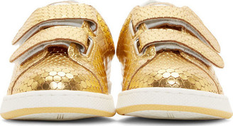 Kenzo Gold Hexagonal Tile Sneakers