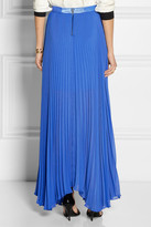 Thumbnail for your product : Alice + Olivia Ava leather-trimmed chiffon maxi skirt
