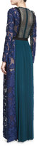 Thumbnail for your product : Self-Portrait Thea Lace-Paneled Long-Sleeve Maxi Dress