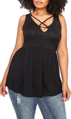 ADDITION ELLE LOVE AND LEGEND Sleeveless Babydoll Top