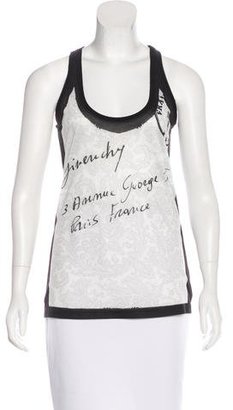Givenchy Graphic Print Sleeveless Top