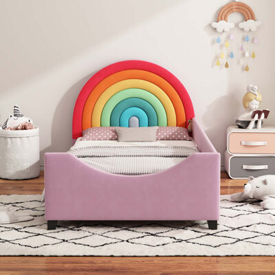 Rainbow Upholstered Twin Daybed Low To The Ground Design