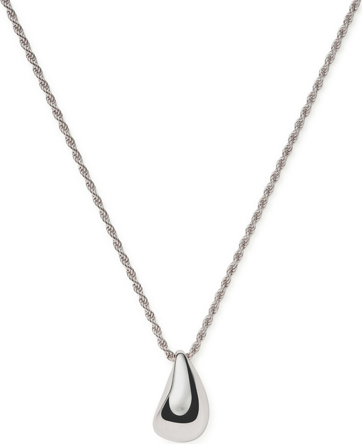 Missoma Savi Droplet Rhodium-plated Necklace