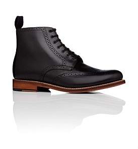 Grenson Alfred Lace Up Boot W/ Brogue Detail And Welted Leather Sole
