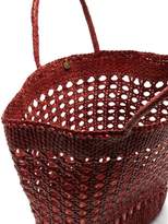 Thumbnail for your product : Dragon Optical Diffusion - Cannage Market Large Woven-leather Basket Bag - Womens - Burgundy