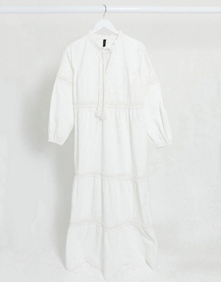 white maxi dress cotton