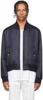 Thumbnail for your product : Thom Browne Navy Down Bomber Jacket