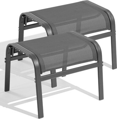 Lark Manor Wittig All Weather Stackable Oversized Outdoor Ottoman(Set Of 2)