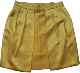 Thumbnail for your product : American Retro Yellow Silk Skirt