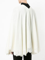 Thumbnail for your product : Ermanno Scervino lace-trim cape coat