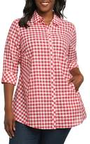 Thumbnail for your product : Foxcroft Cici Gingham Tunic Shirt