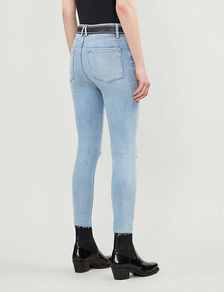 Good American Good Waist skinny high-rise stretch-denim jeans