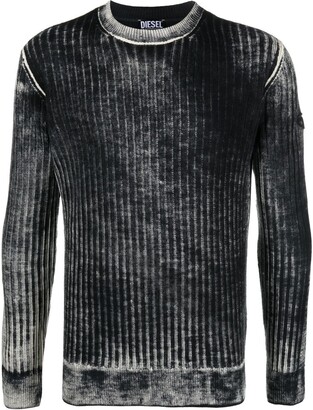 トップス 23AW diesel k-andelero L K-ANDELERO Man: Printed wool jumper | Diesel