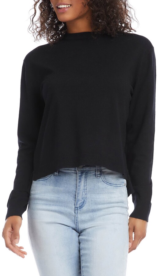 black high low sweater