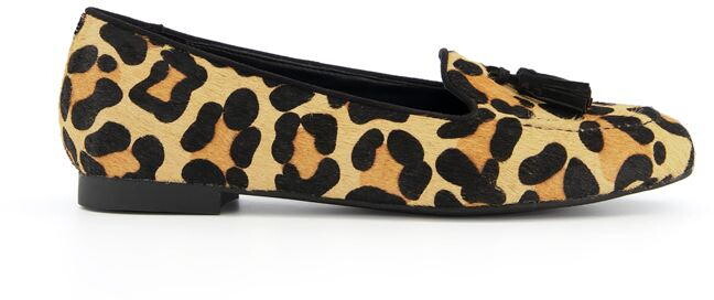 dune leopard print loafers