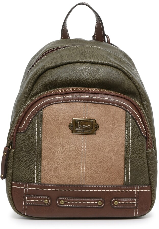 FAJRO Letter M Picture Leather Backpack Daypack