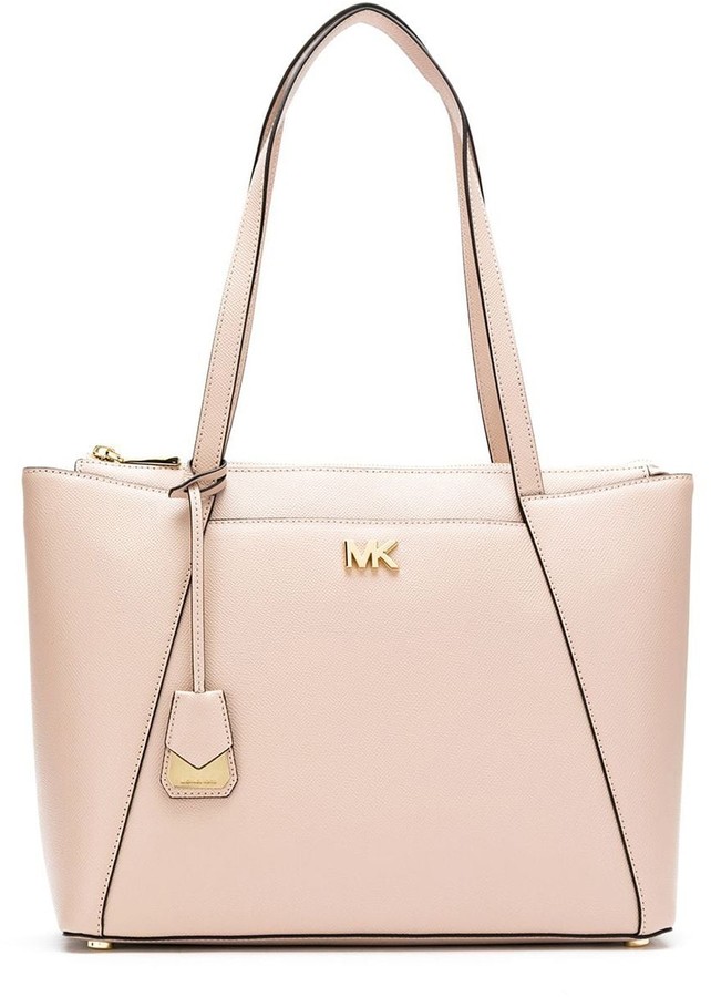 maddie crossgrain leather tote