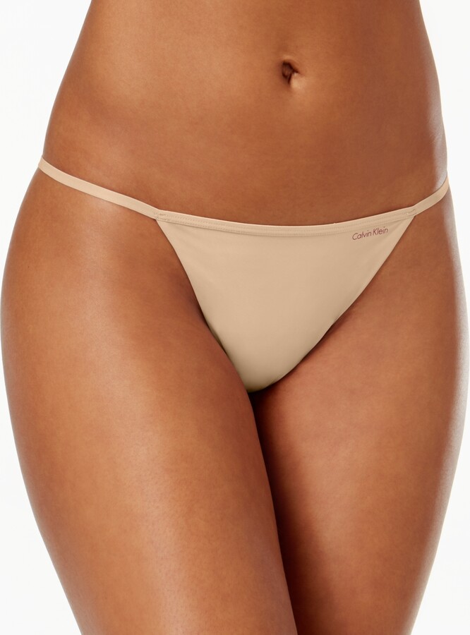 Calvin Klein Sleek Model G-String Thong Underwear D3509 - ShopStyle
