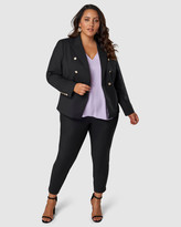 Thumbnail for your product : Something 4 Olivia Women's Black Blazers - Madeleine Button Blazer