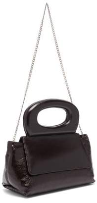 Lemaire Cabas Mini Leather Cross-body Bag - Womens - Dark Brown