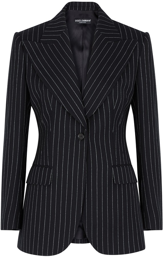 Dolce & Gabbana Pinstriped wool-blend blazer - ShopStyle