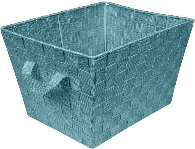 Simplify 8 in. H x 12 in. W x 10 in. D Green Plastic Cube Storage Bin