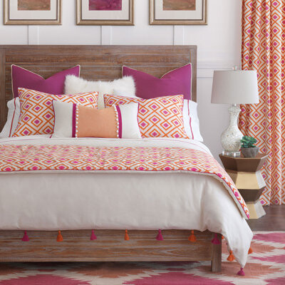Eastern Accents Taylor White Cotton Blend 3 Piece Duvet Cover Set