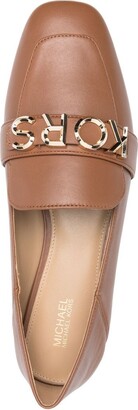 MICHAEL Michael Kors Logo-Buckle Leather Loafers