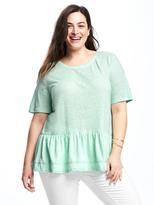 Thumbnail for your product : Old Navy Relaxed Plus-Size Peplum-Hem Top